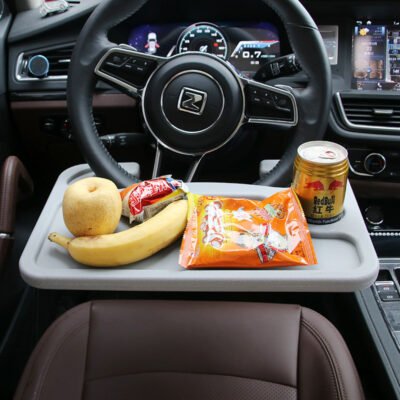 Adjustable Steering Wheel Tray Table | Portable Car Laptop & Food Desk | Universal Auto Travel Workstation**
