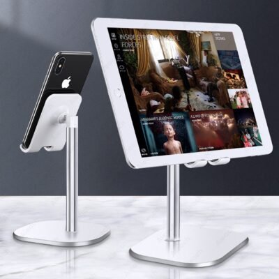 Adjustable Foldable Tablet Stand – Portable Aluminum Alloy Desktop Holder for iPad, Samsung & All Tablets