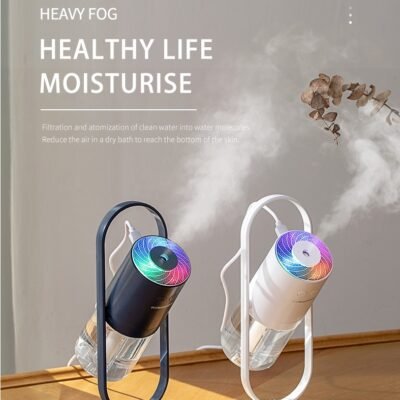 USB Ultrasonic Air Humidifier with Night Light Projection – Mini Mist Maker & Air Purifier for Home, Office, Car & Baby Room