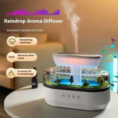 Micro Landscape Aroma Diffuser – Raindrop Humidifier for Bedroom & Home