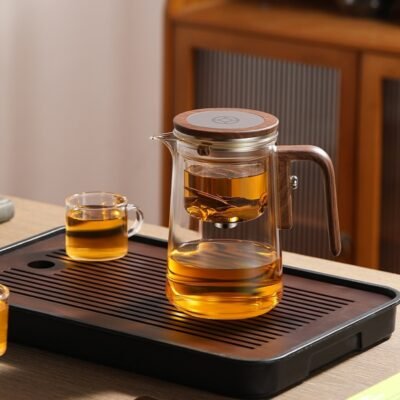 Magnetic Elegant Cup Teapot Household Full Glass Liner Tea Water Separation Teapot Tea Set