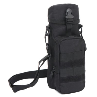 Portable Travel Water Bottle Cover with Shoulder Strap – Outdoor Insulated Bottle Carrier Bag