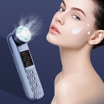 7-in-1 Ice Compress RF EMS Facial Massager – LED Light Therapy, Microcurrent & Anti-Aging Skin Rejuvenation Tool